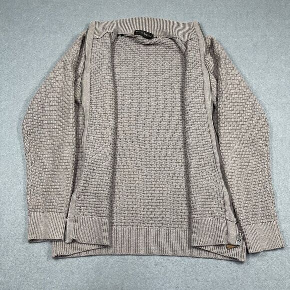 Mario Zegnoti Sweater Mens Medium Brown Gold The Cut Jewel Knit Front Full Zip - Picture 4 of 9